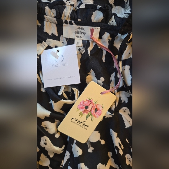 NWT Entro Poodle Doodle Top - size m - Picture 7 of 8